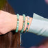 Sarcelle | Argent sterling .925 | Bracelet en verre du Cheshire
